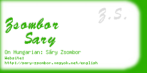zsombor sary business card